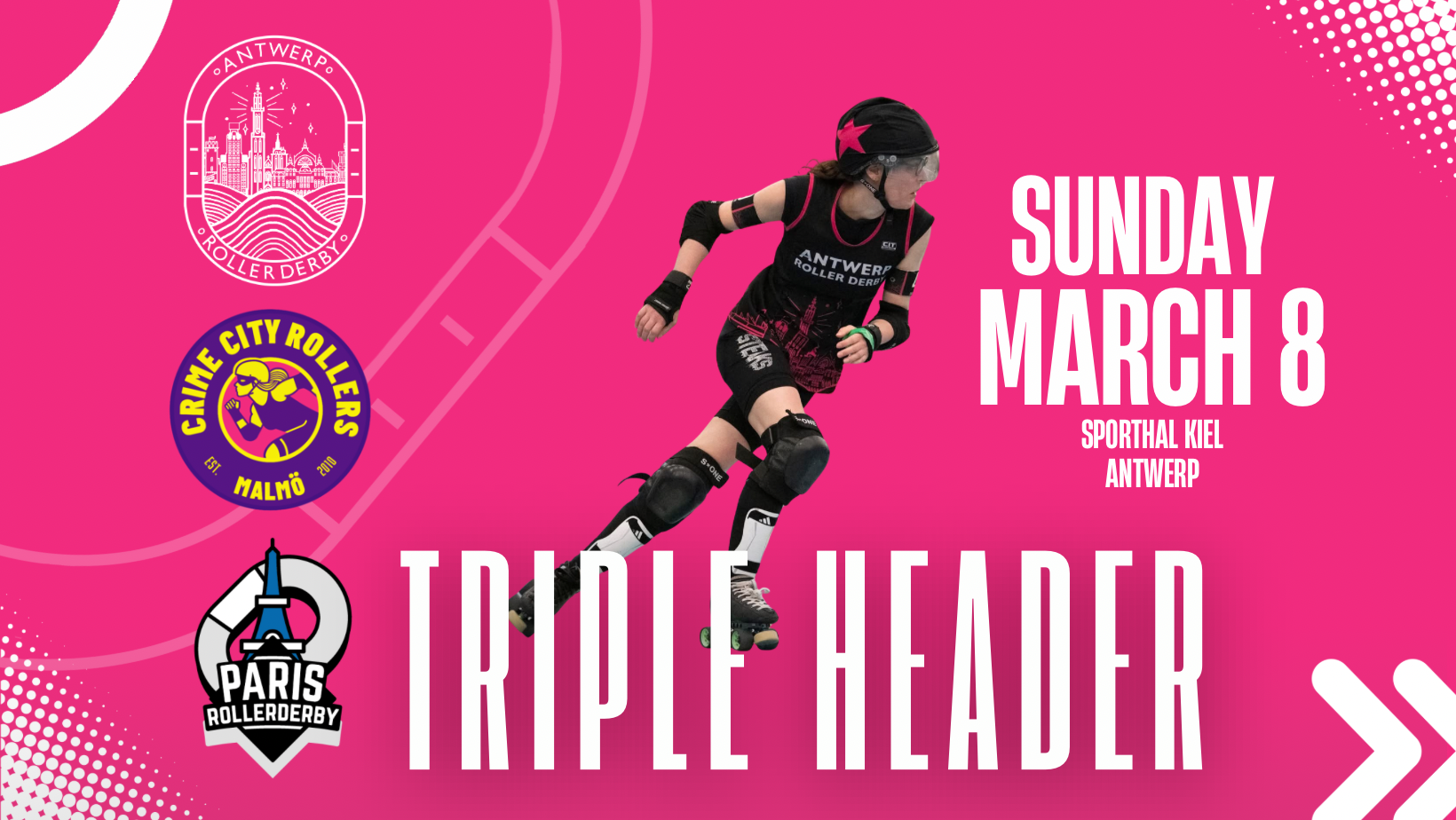Triple Header: Antwerp Roller Derby invites Crime City and Paris Roller ...