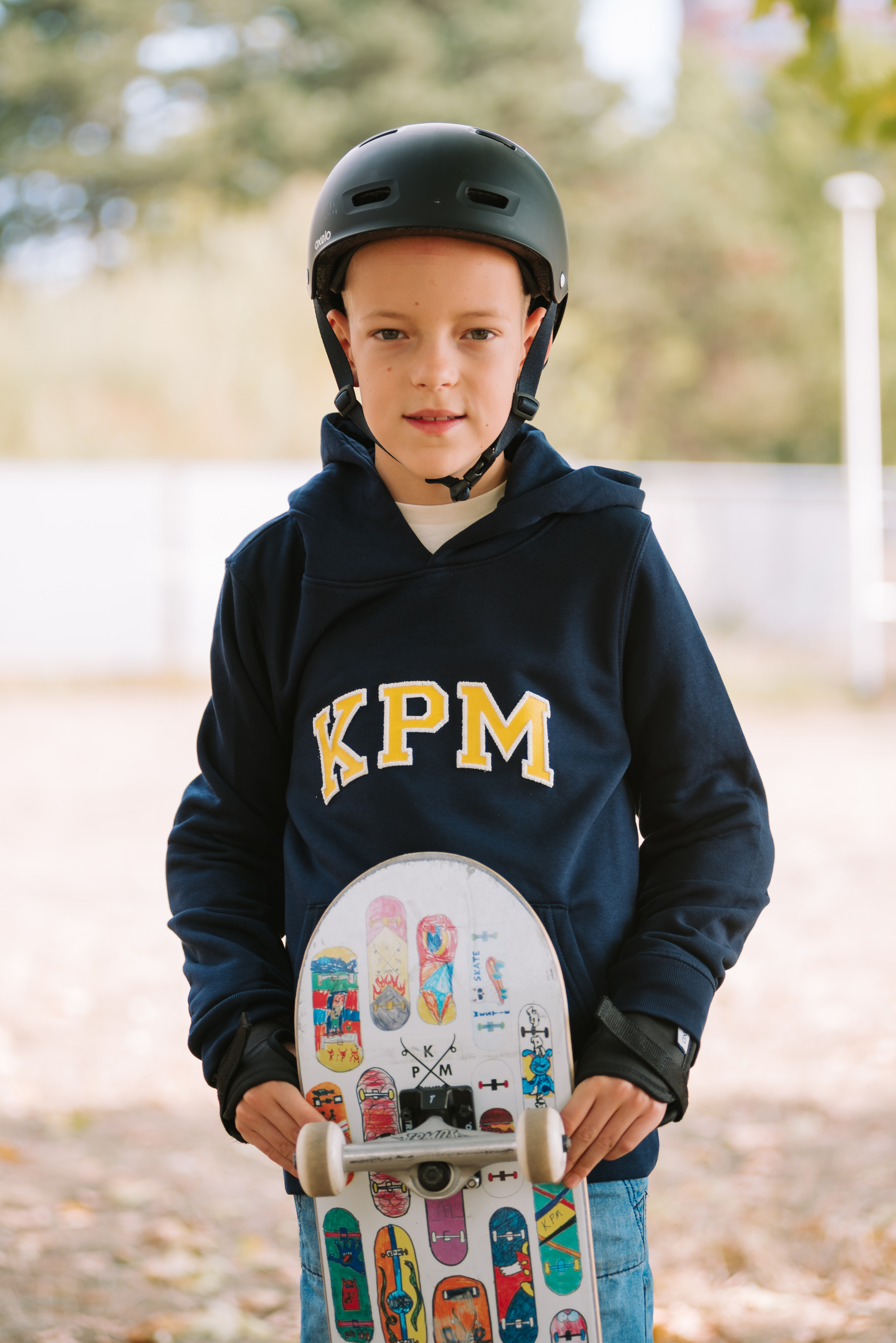 Hoodie College blauw